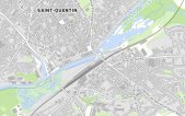 Fond OSM de GéoPicardie sur Saint-Quentin